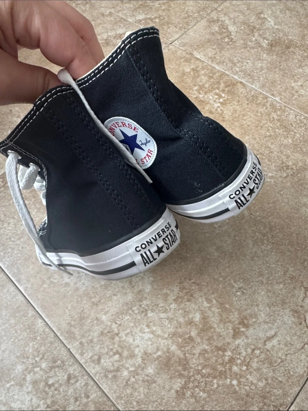 Converse Kids Black & White High Top Sneakers